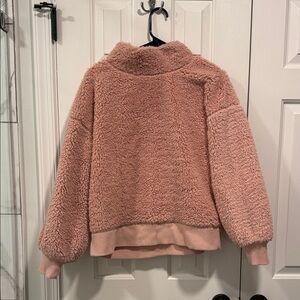 GAP Blush Sherpa Fleece Mockneck